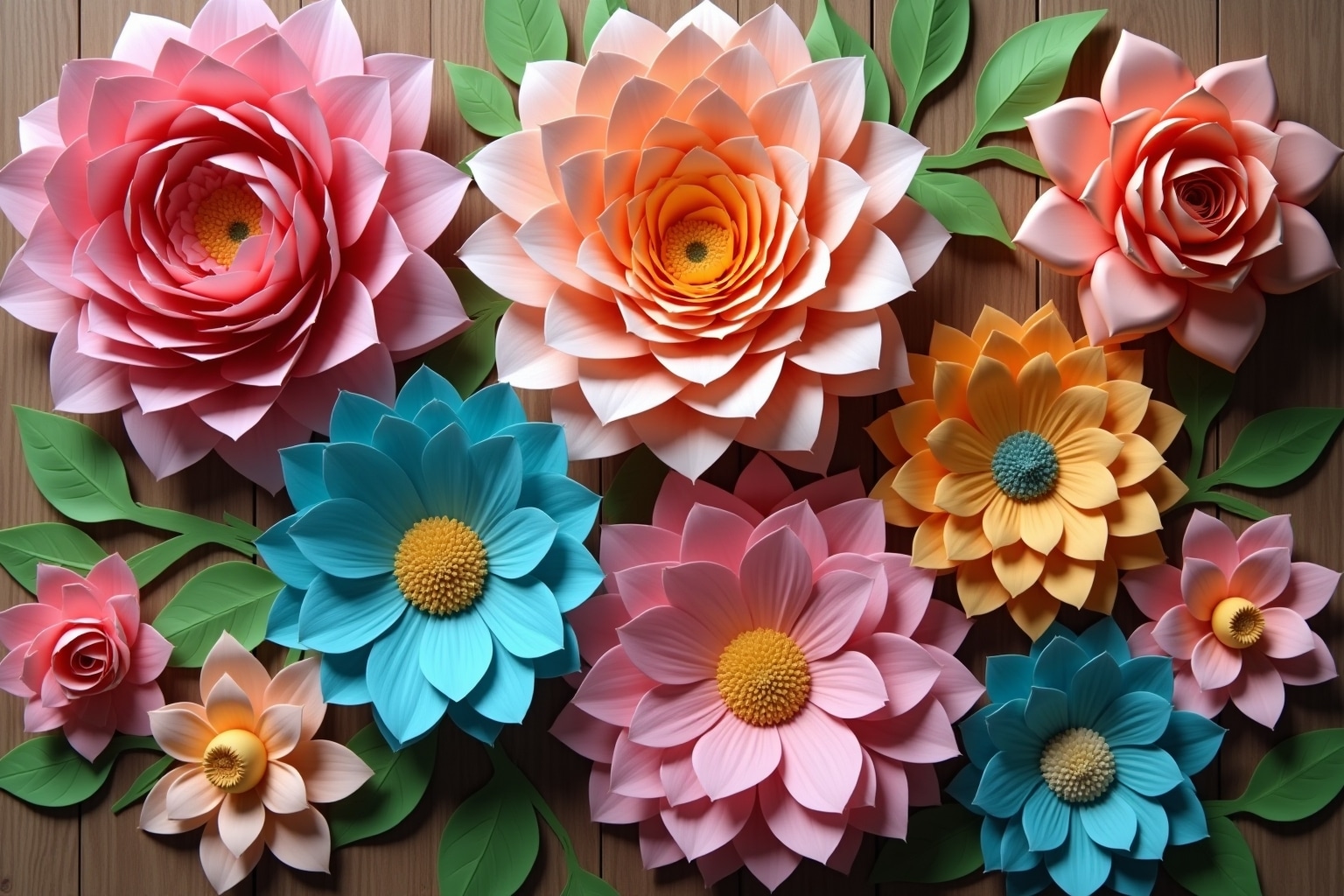 Wunderbar Papierblumen Basteln Vorlagen Bilder